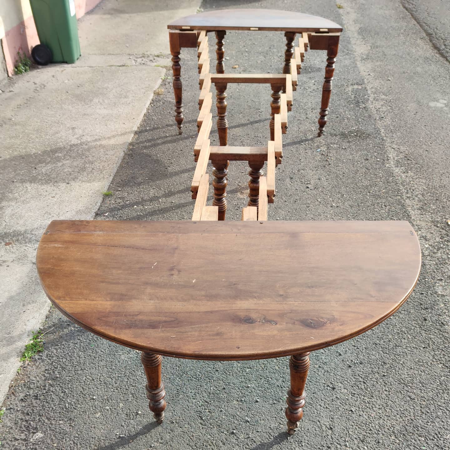 Louis Philippe period 10-foot walnut console table