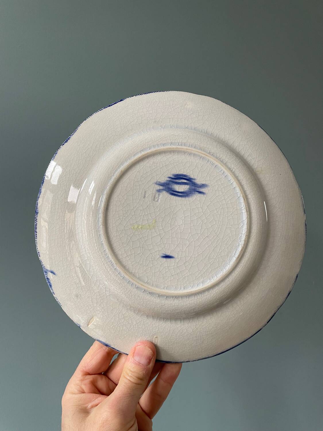 Series of 9 Creil Montereau plates, Flora model