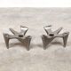 Vintage chrome candlesticks BMF Fritz Nagel 'Vogelflug'