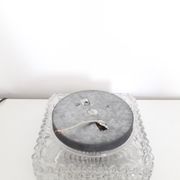 Vintage ceiling lamp / wall lamp - Molded glass - square - 1960 #2