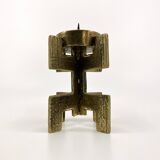 Brutalist candlestick • Austria • Brass • 1970