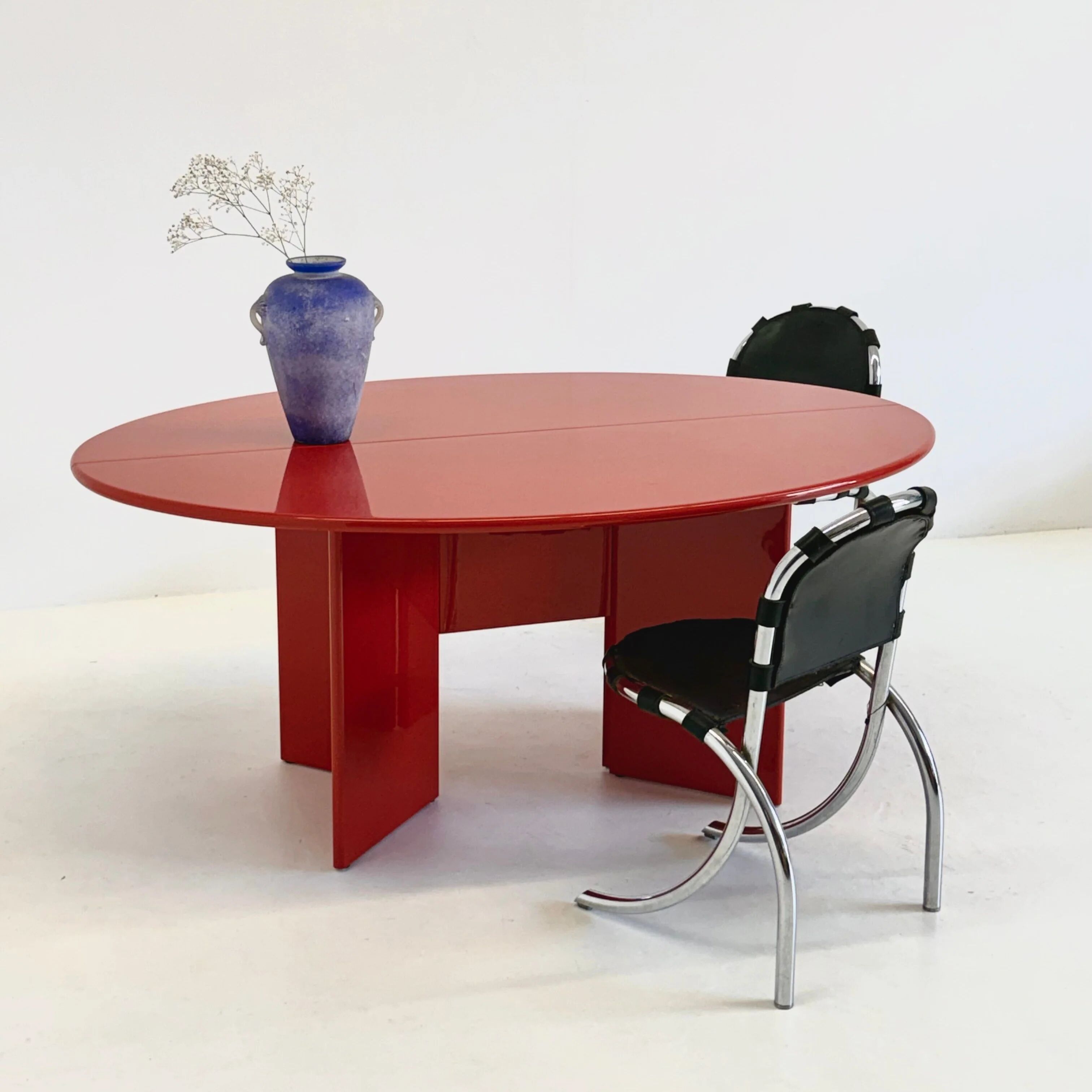 Antella dining table / console table by Kazuhide Takahama for Cassina in red