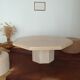 Coffee table in travertine marble Rochebobois vintage 80s