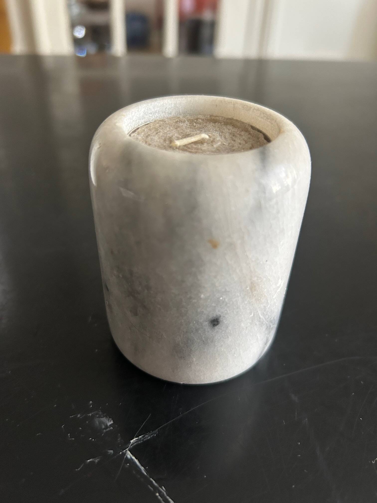 pair of marble candlesticks