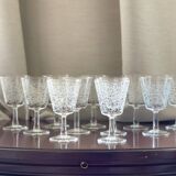 11 decorated wine glasses - Vintage - Made in France