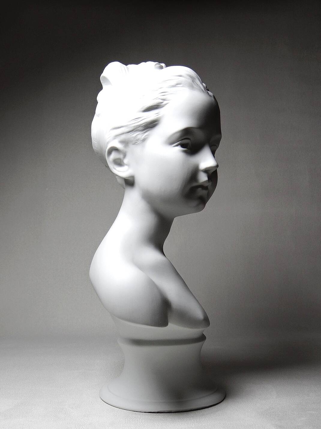 Limoges porcelain biscuit bust C. Tharaud, Louise Brongniard