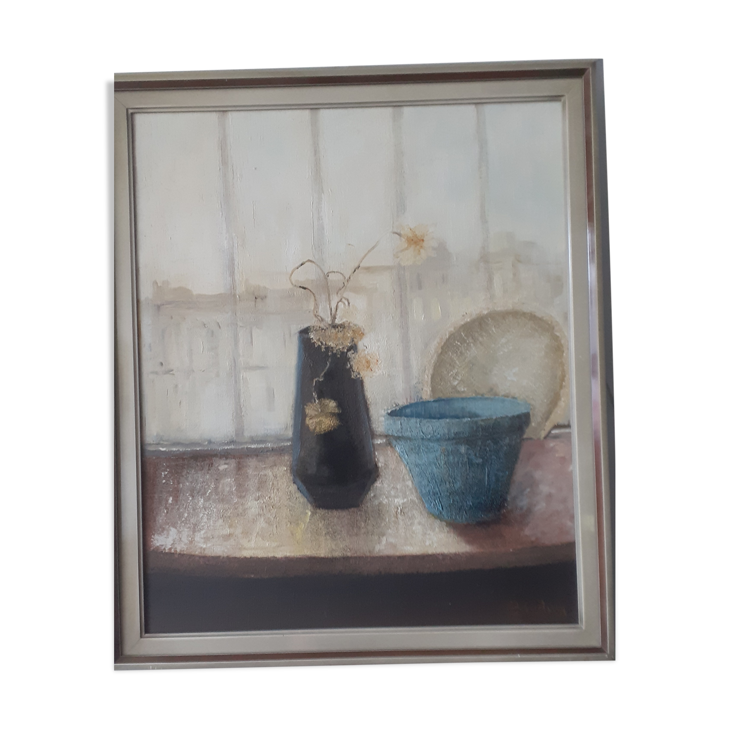Still life in wicker chair