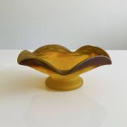 Glass footed coupe Nuagé signed by Muller Frères Lunéville.