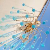 Blue drop tassel chandelier