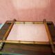Old bamboo style wooden mirror 44x53 vintage
