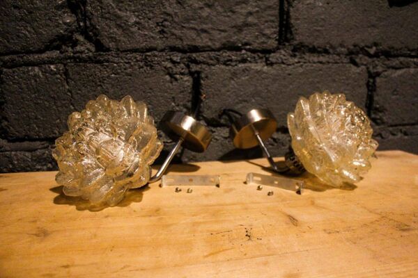 Paire de lampes lotus