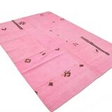 6x8  Pink Turkish Kilim Rug, 178x254Cm