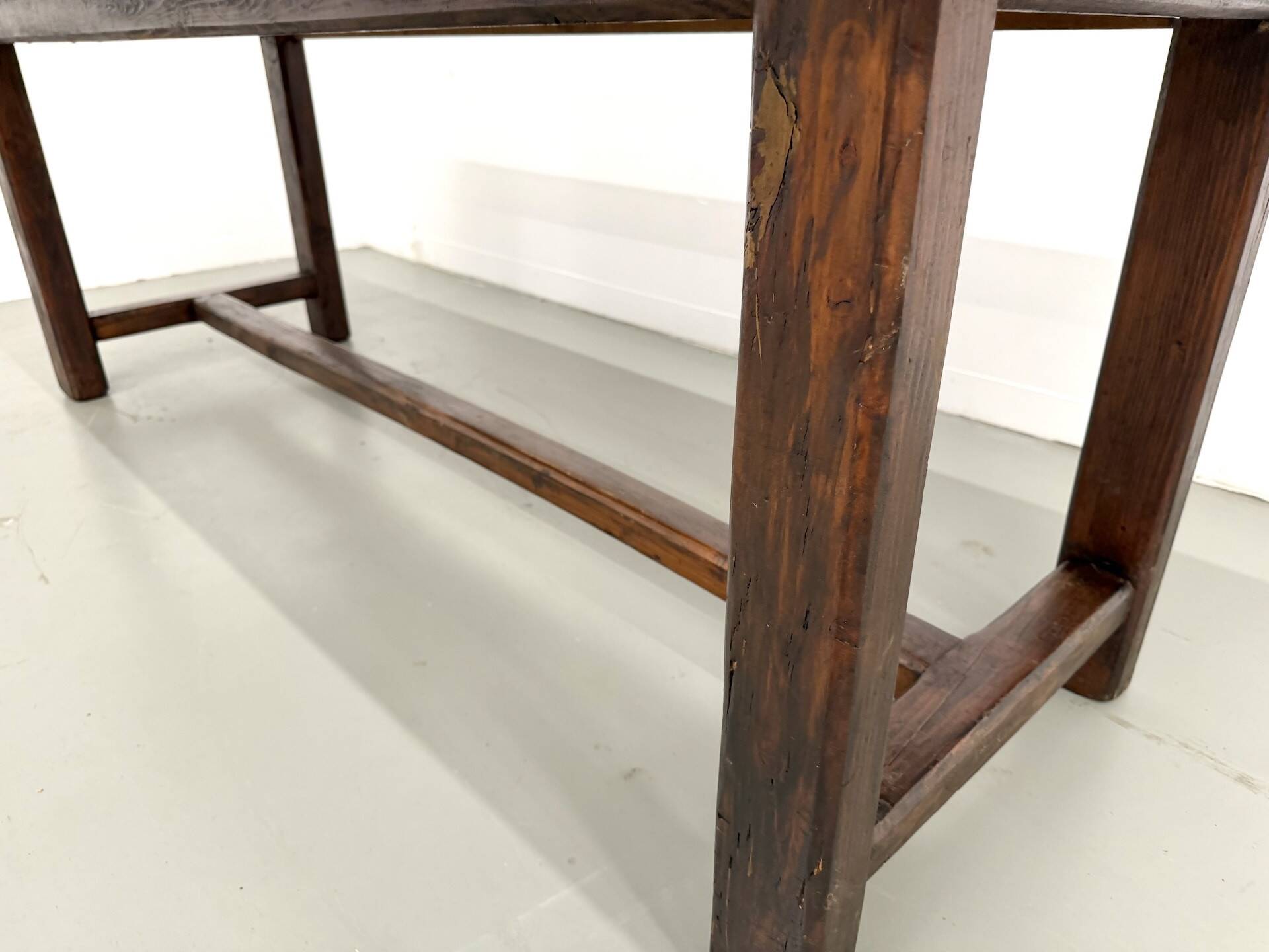 Farm table circa 1900 in solid oak and pine.