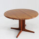 Vintage Glostrup Danish round extendable dining table solid teak