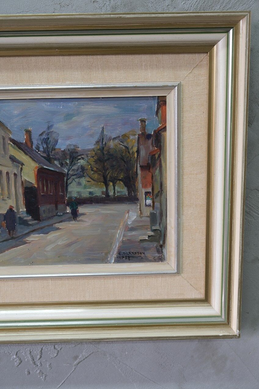 Oil painting by Carl Oscar Larsson swedish 1958