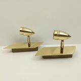 Pair of wall lamps spotlights gold metal Eglo