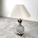 Vintage italian ceramic artichoque table lamp, 1960s