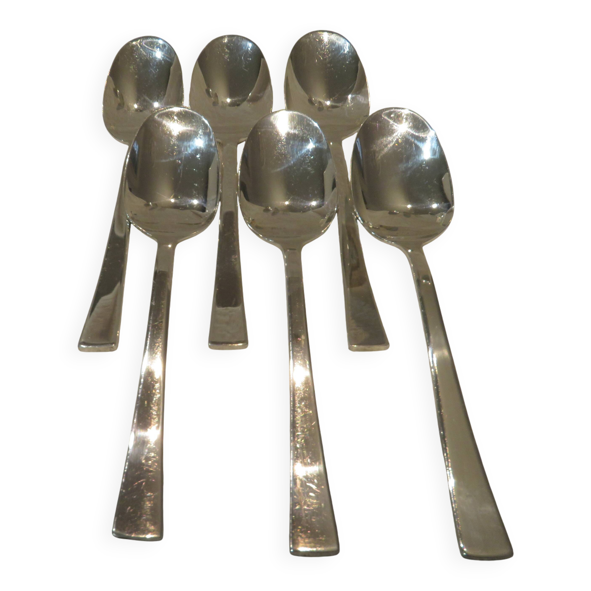 6 silver plated soup spoons by Christofle Concorde, 20.6 cm