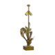 Pied de lampe en bronze doré aux feuillages 1970