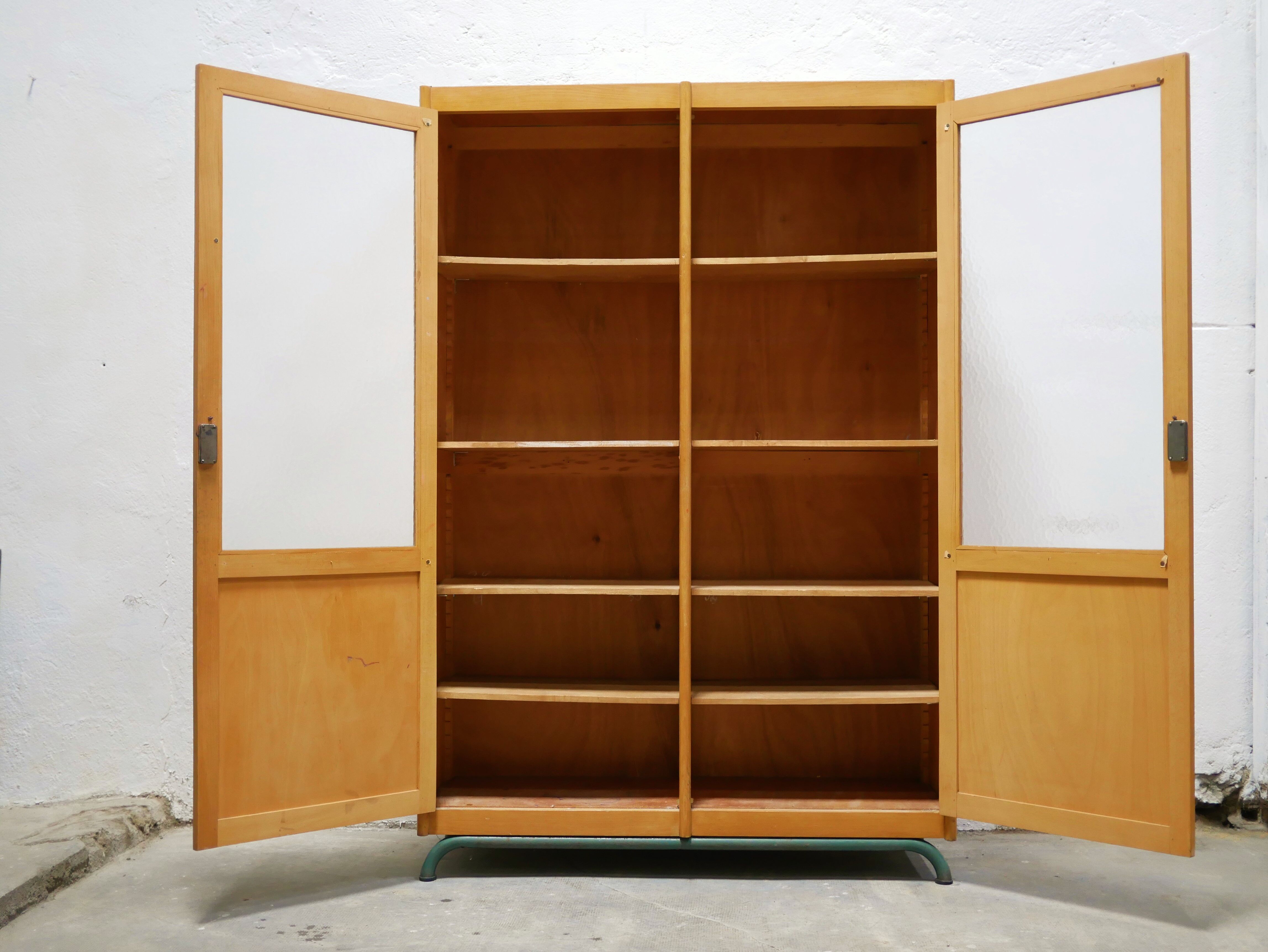 Vintage school library cabinet