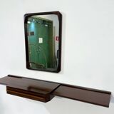 Mid-Century Modern Wall Console with Mirror, Italy, 1960s