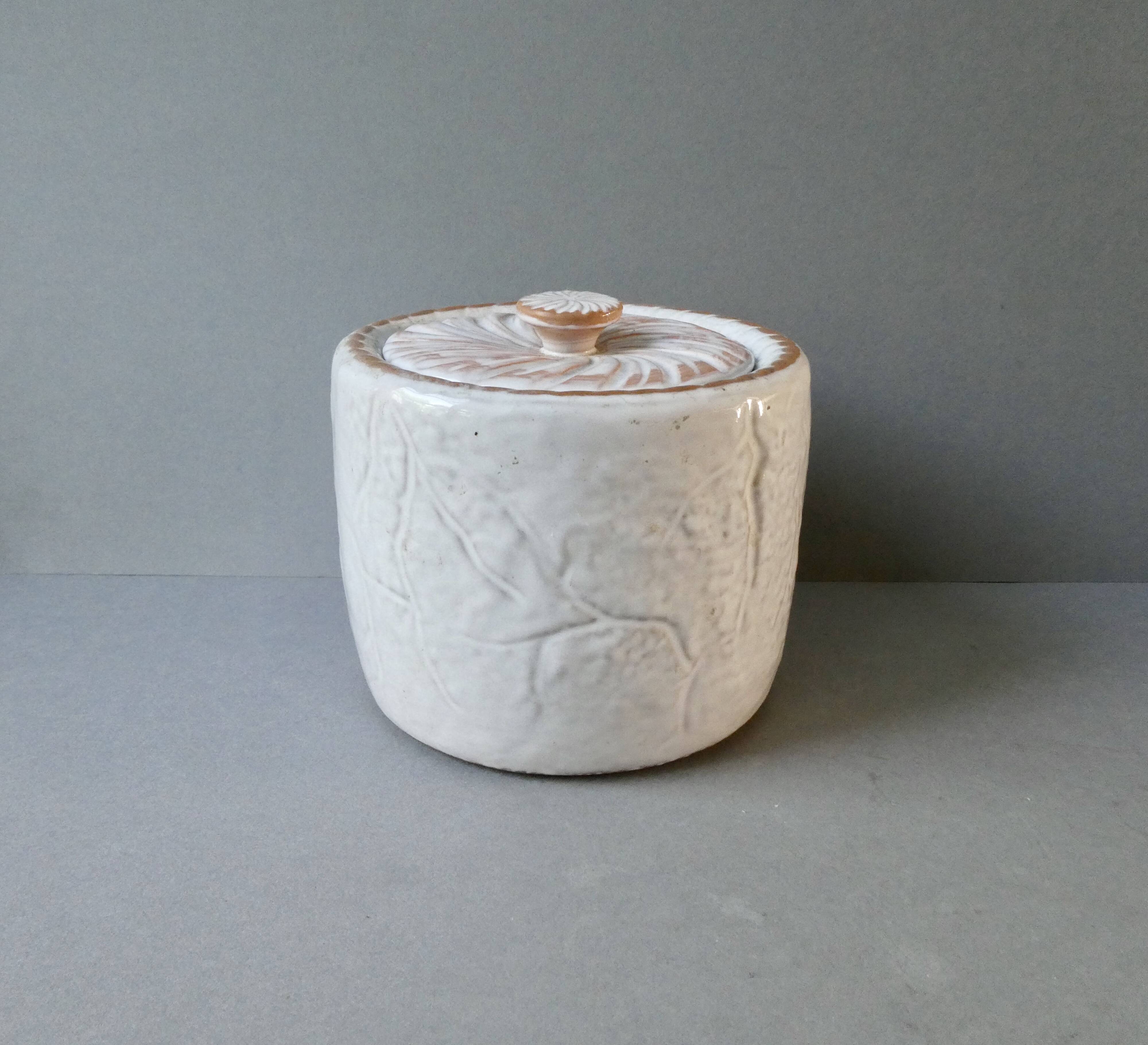 Pink ceramic box Digoin Sarreguemines