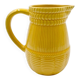 Pichet saint-Clément en barbotine émaillée jaune