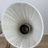 Pair of art deco lamps in curved wood and wool