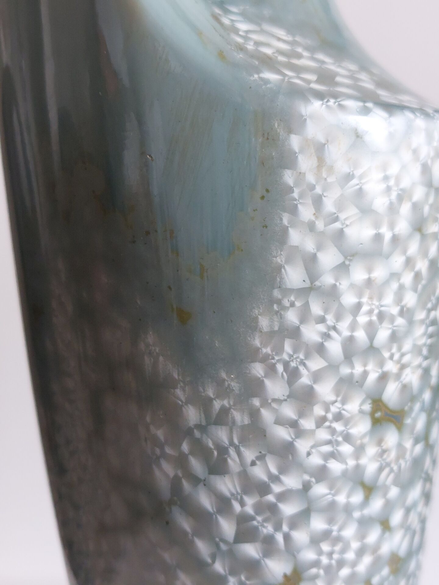 Pair of Sarreguemines vases with crystal glazes