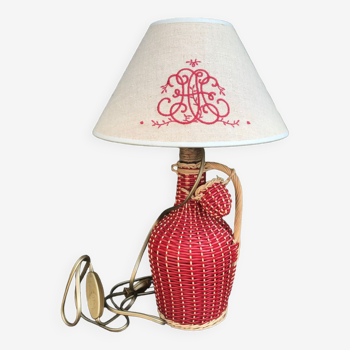 Bottle lamp scoubidou