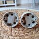 Set of 2 old two-way switches, porcelain and plastic, 50s/60s