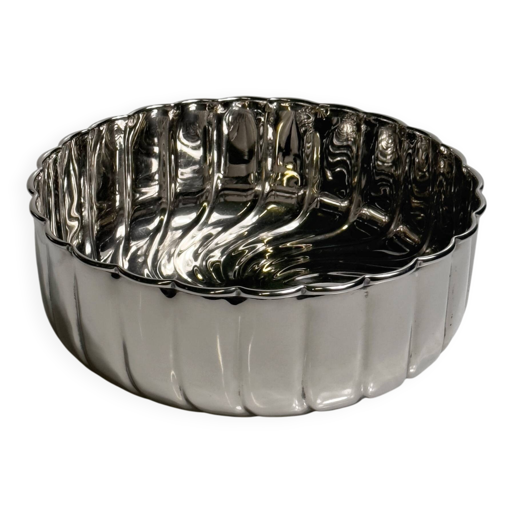 Italian silver plated bowl in spiral - 1980s