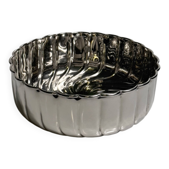 Italian silver plated bowl in spiral - 1980s