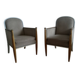 Paire de fauteuils art déco