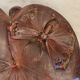 Old empty wooden pocket Art Nouveau butterfly décor