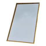 Mirror of the 70s in gilded metal, 60x35 cm