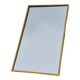 Miroir des années 70 en métal doré, 60x35 cm