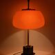 Oscar Torlasco, orange glass table / desk lamp, Prod. Lumi, 1960 ca.