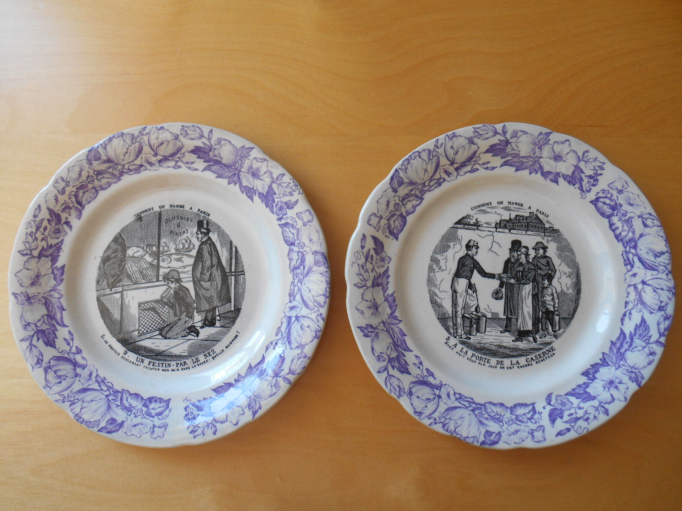 6 Dessert Talking Plates Gold Medals HB Choisy-le-Roi 1880-1900