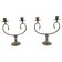 Silver Plated Pair Double Swan Candelabra Candleholders Sculptural 1970s