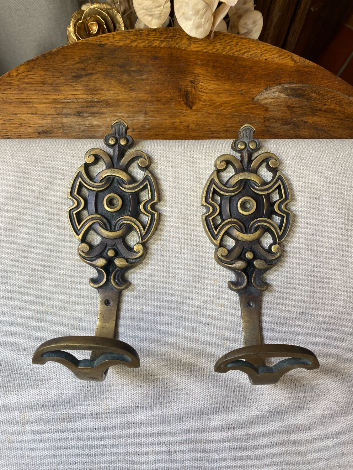 Patères en laiton massif