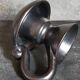 1950s iridescent black ceramic hand candle holder