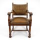 Paire de fauteuils en cuir hollandais, années 1940