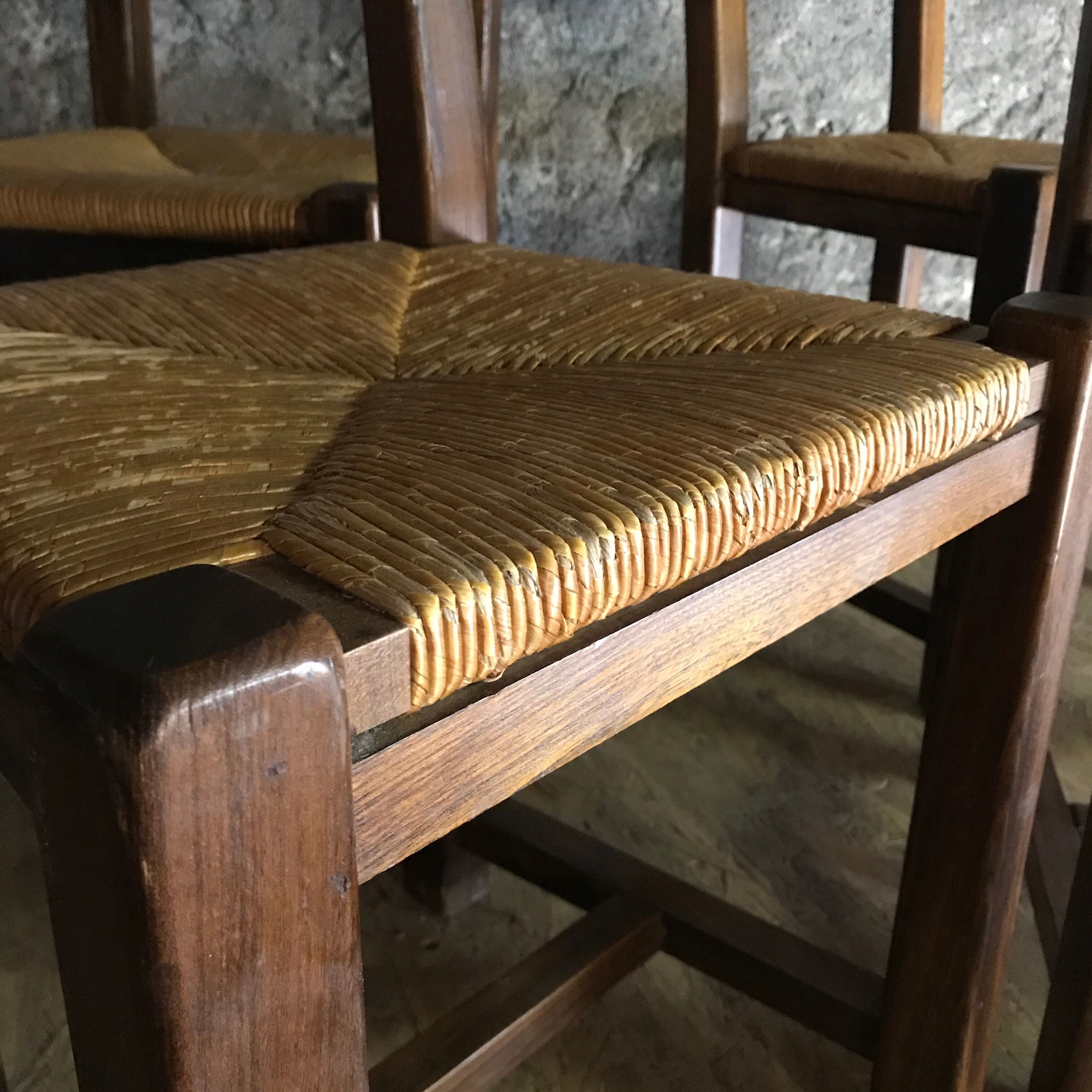 Set of 4 canned chairs