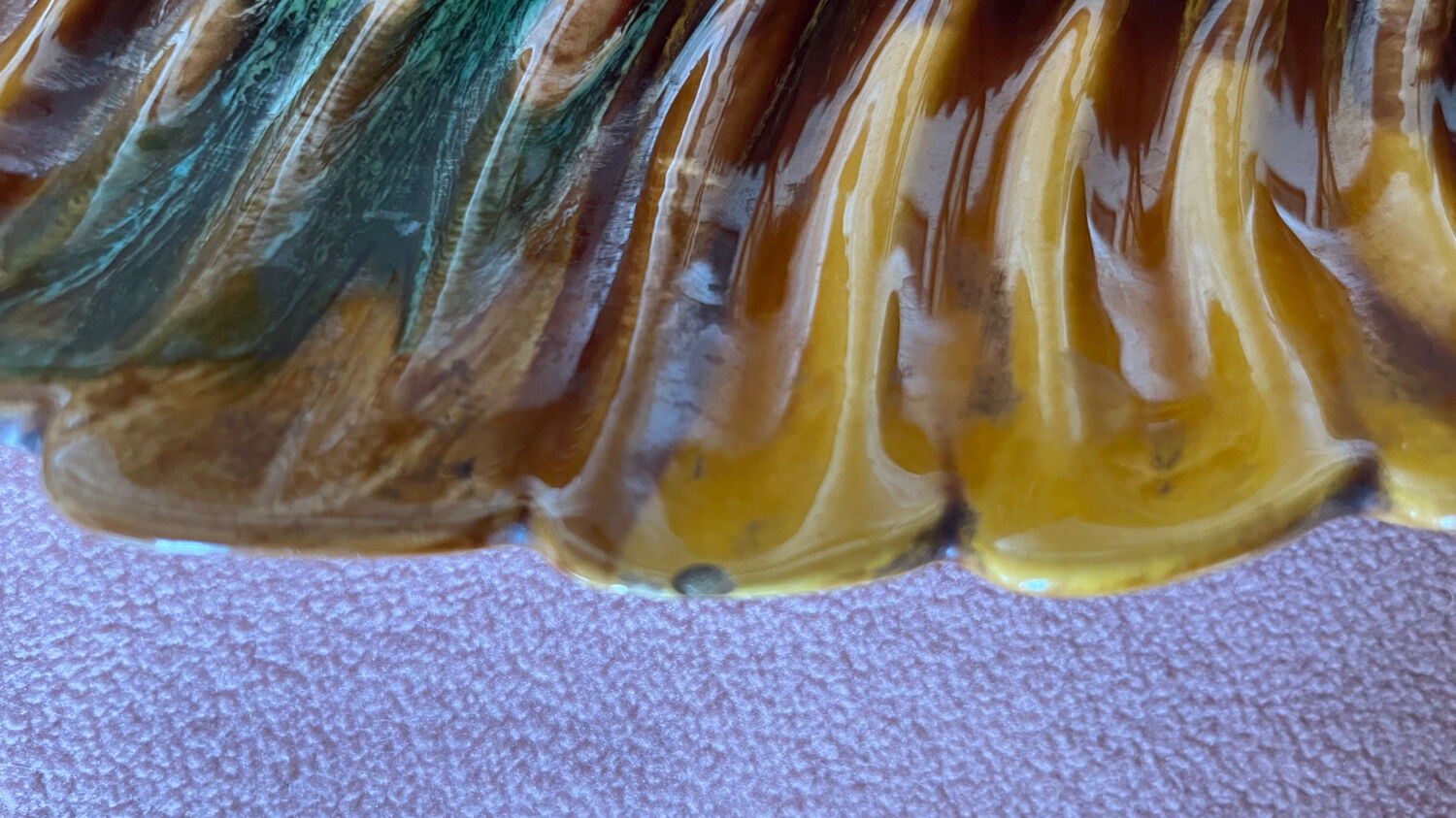 Vintage Vallauris leaf fruit bowl