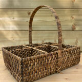 Wooden glass basket