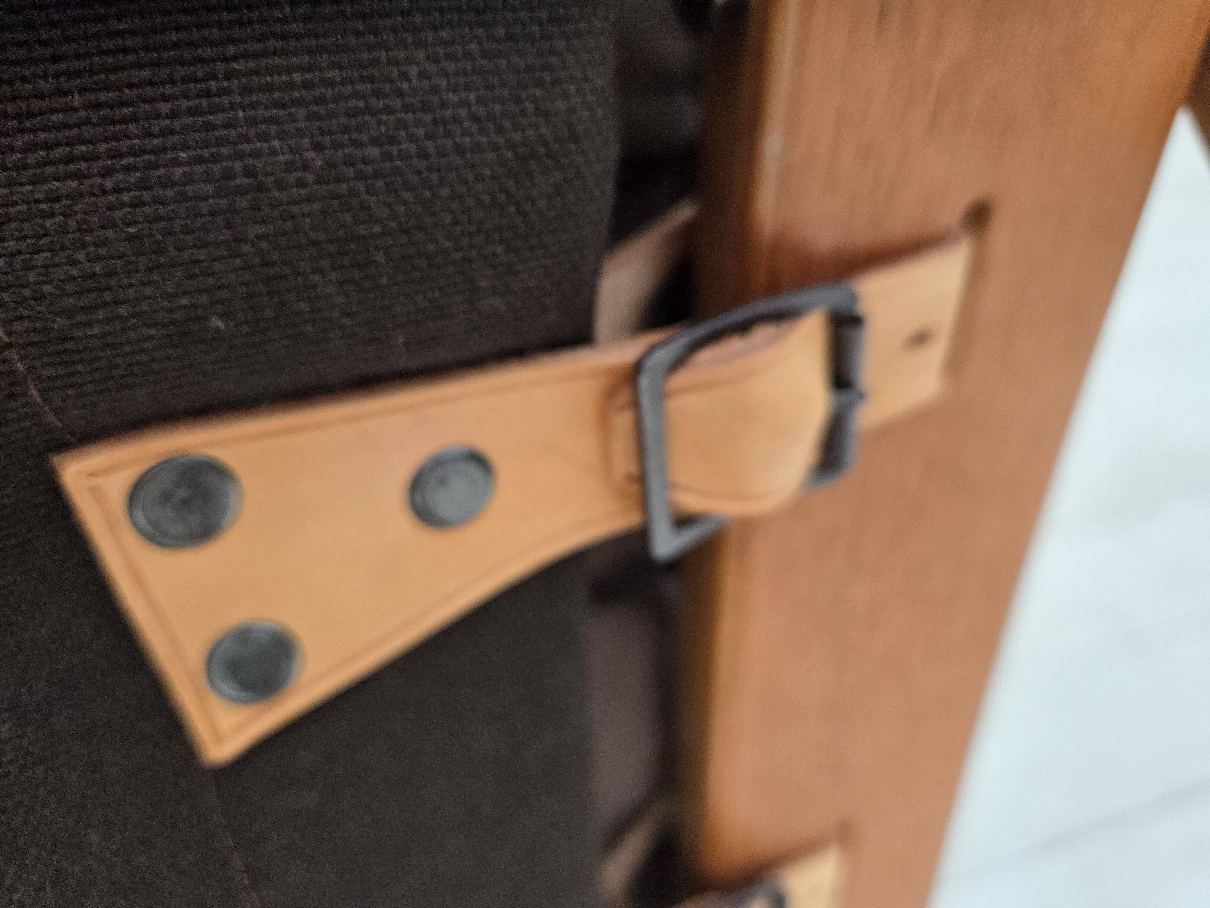 1970s, Danish armchair by Komfort, furniture leather, canvas, bent wood.