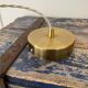 Vintage suspension lamp in electrified amber glass to nine