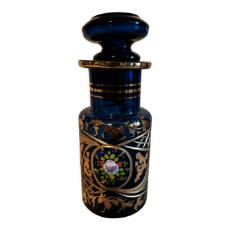 Carafe bottle in enamelled glass Murano gold decoration