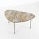 Table basse tripode moderne du milieu du siècle avec plateau en marbre, années 1960